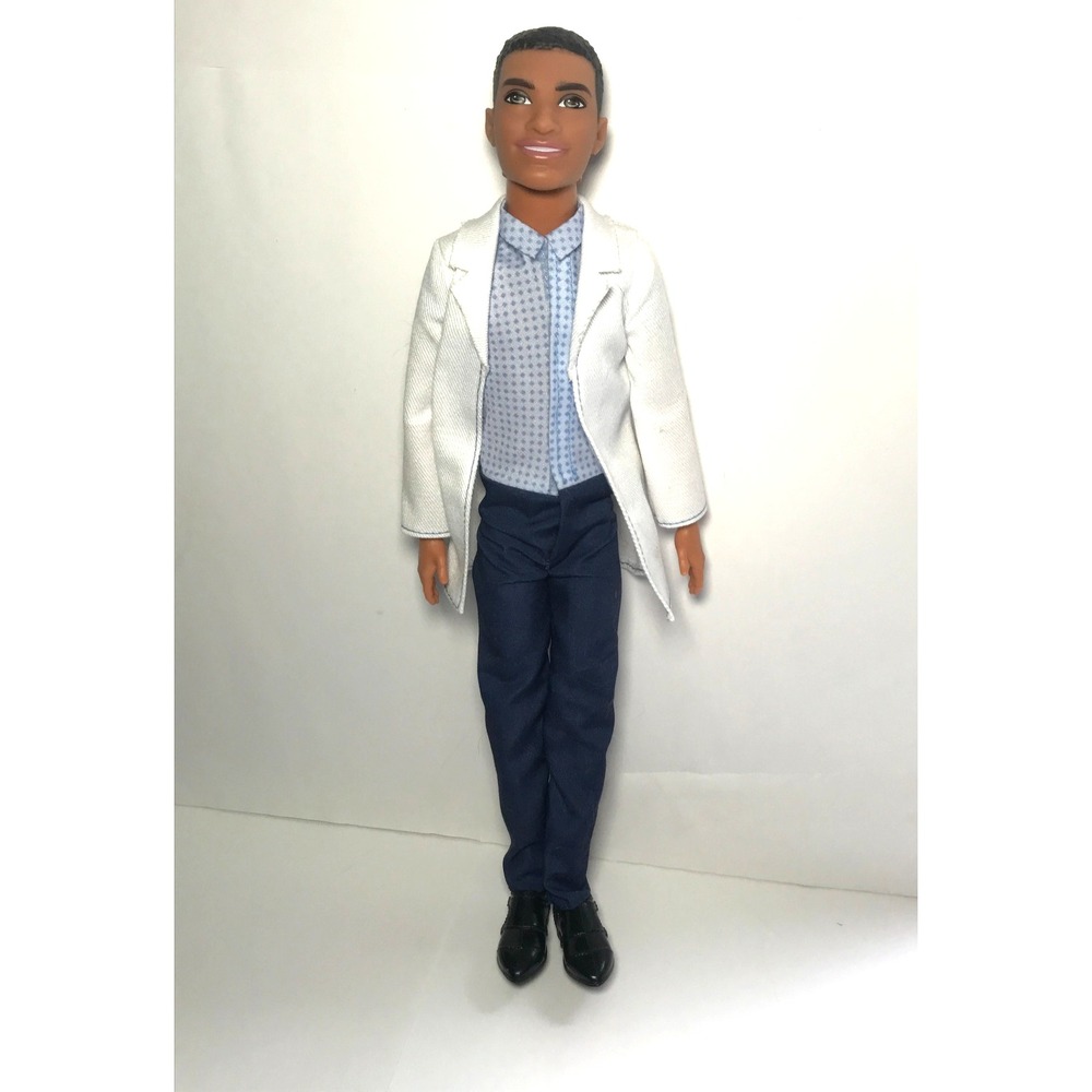 2019 Barbie You Can Be Anything Ken African American Dentist Slim Brunette Doll